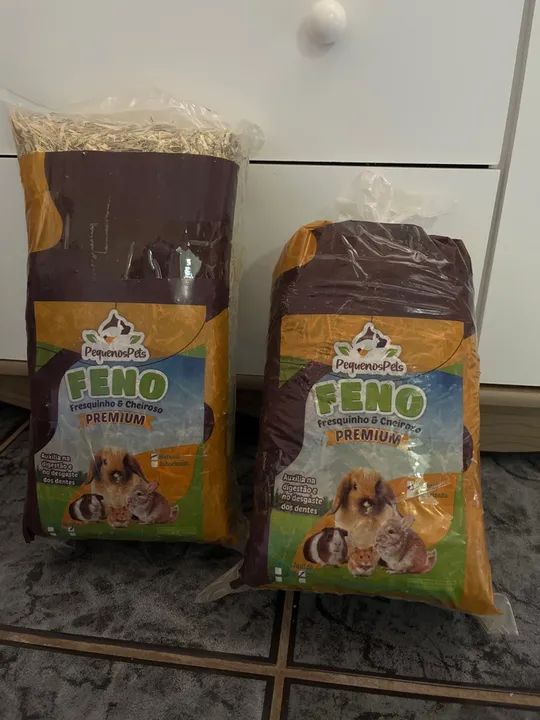 Feno para Roedores Pequenos Pets Premium - 2 Pacotes