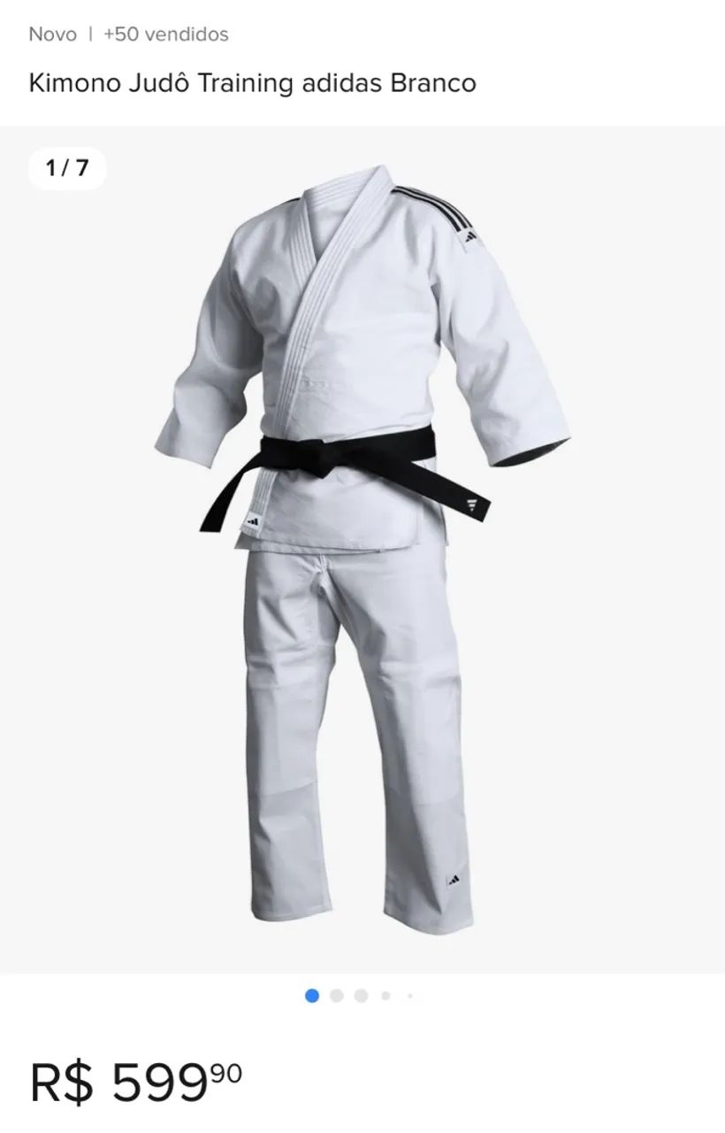 Kimono de Judô Adidas - Tamanho 160 - Foto 3