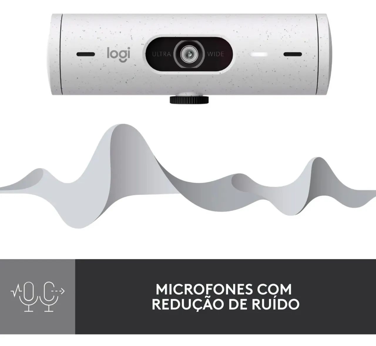 Webcam Full HD Logitech Brio 500 - Branco - Foto 2