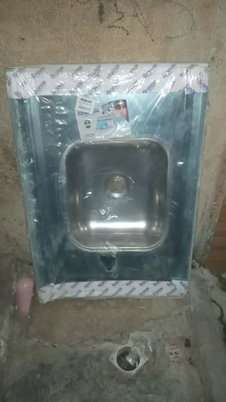 Pia de cozinha em aço inox