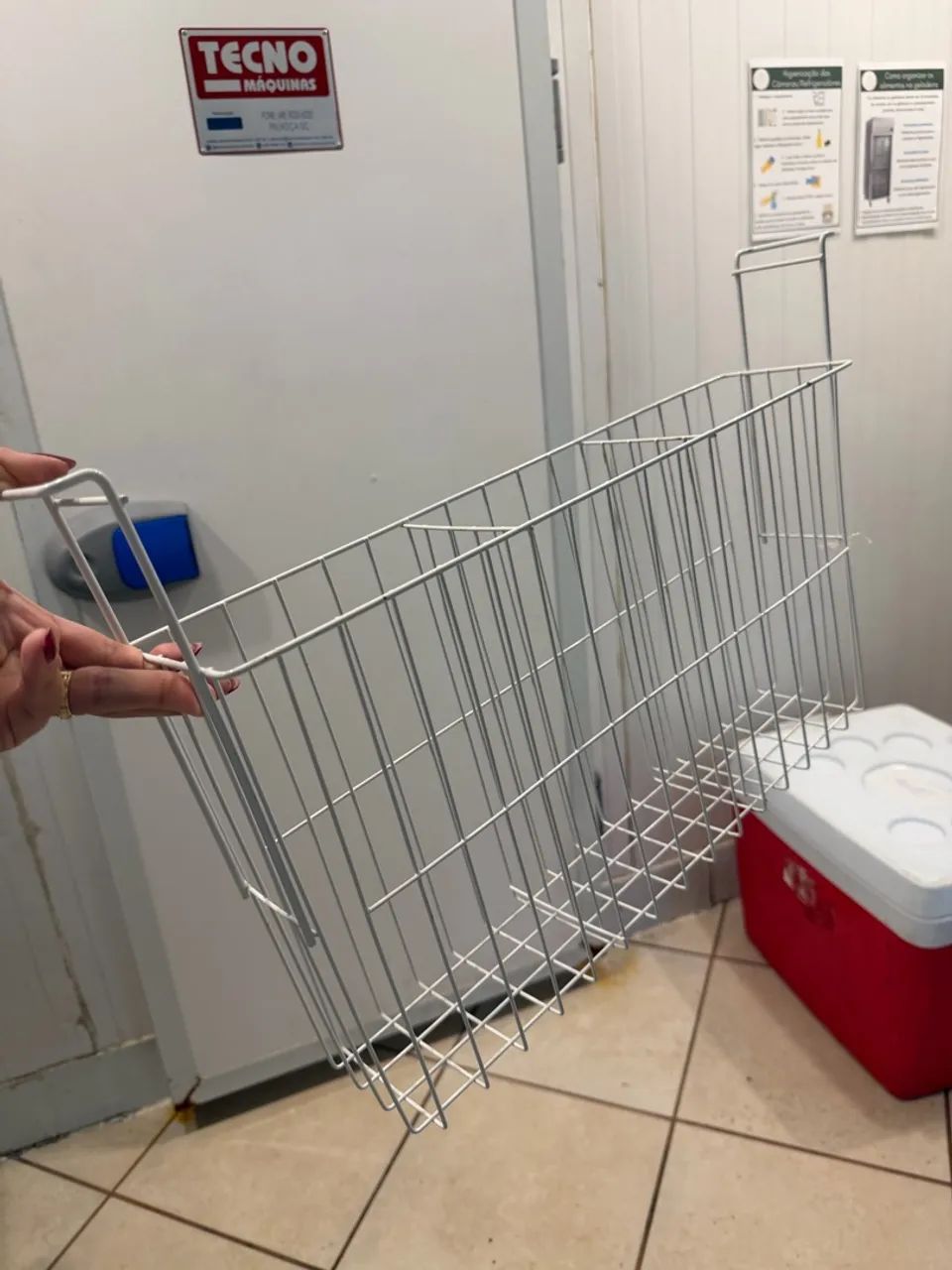 cesto organizador de metal para freezer horizontal 