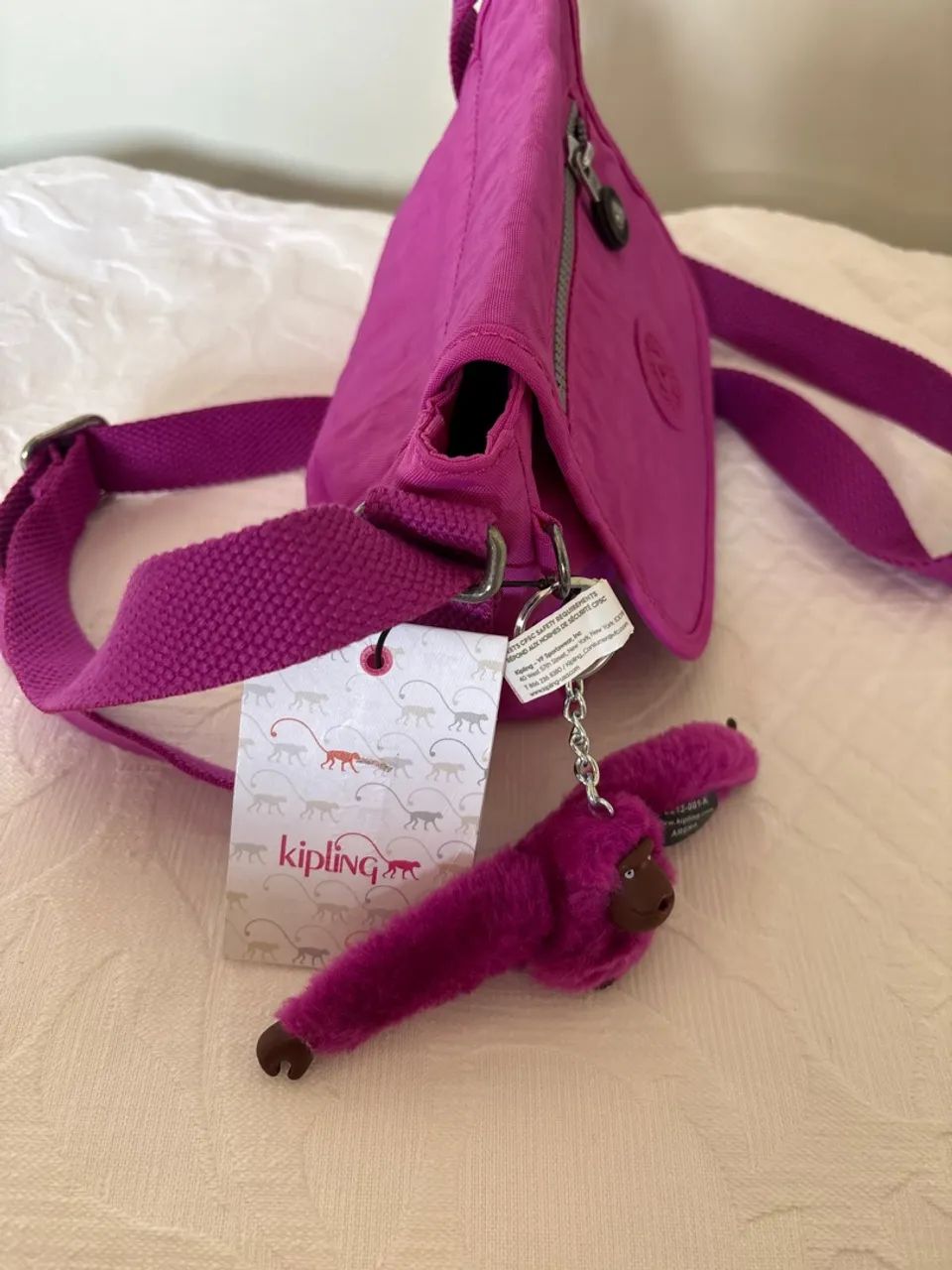 bolsa kipling com macaquinho pink - Foto 4