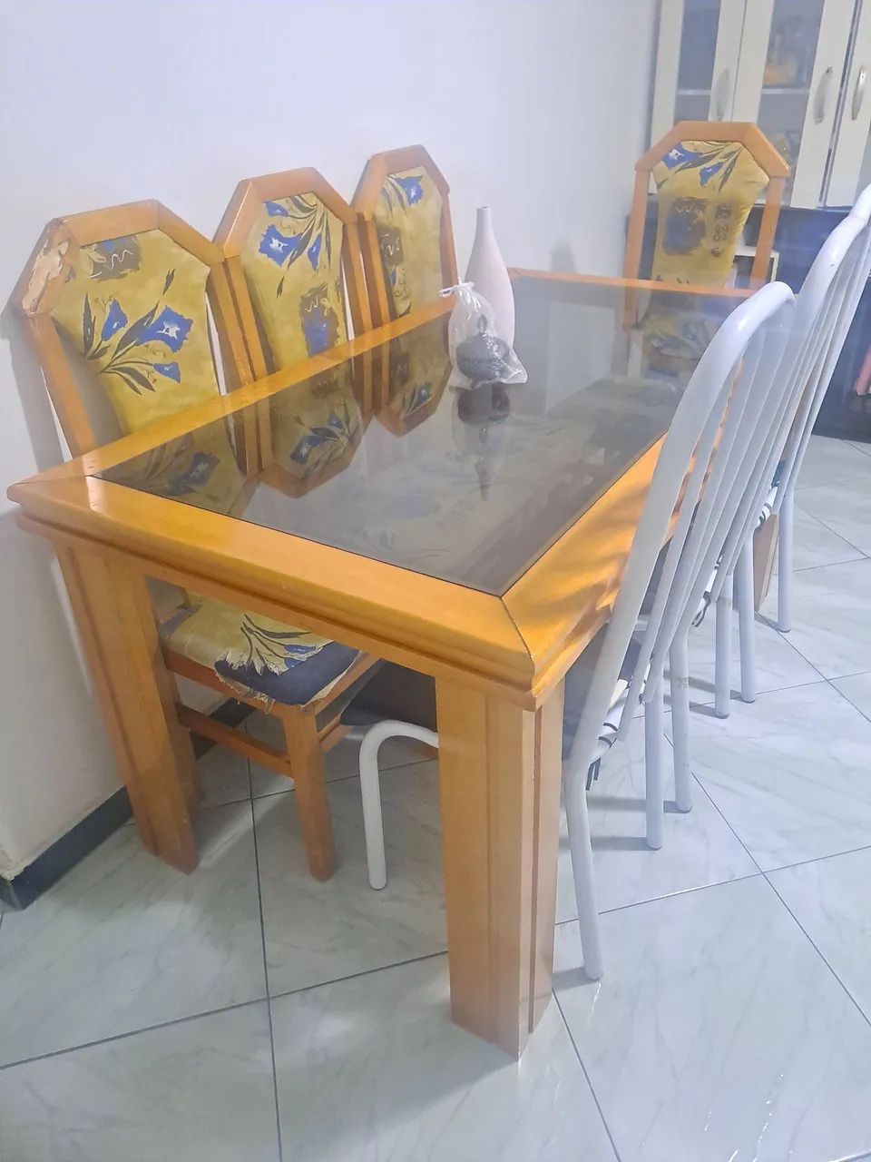 MESA DE VIDRO SEM CADEIRAS - Foto 3