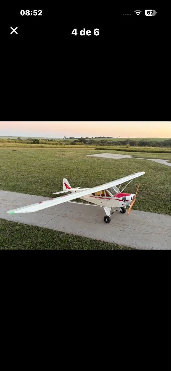 Aeromodelo Piper Pa18 motor Dle 111cc