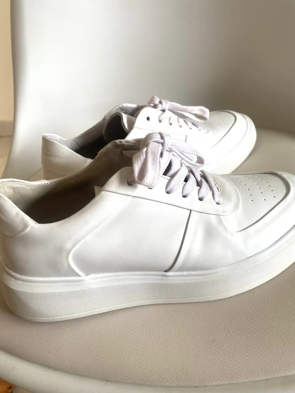 Tênis Reise 911 - casual branco couro legitimo