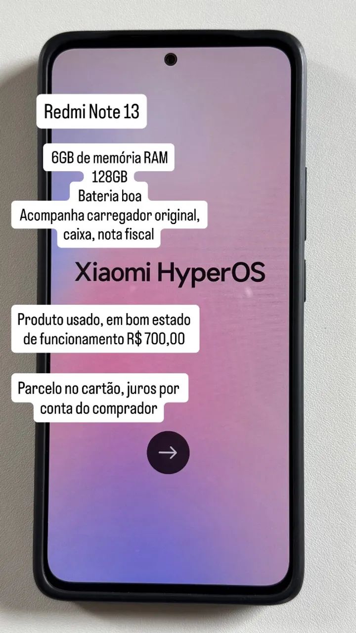 Redmi Note 13 4G - 6GB RAM 128 ROM