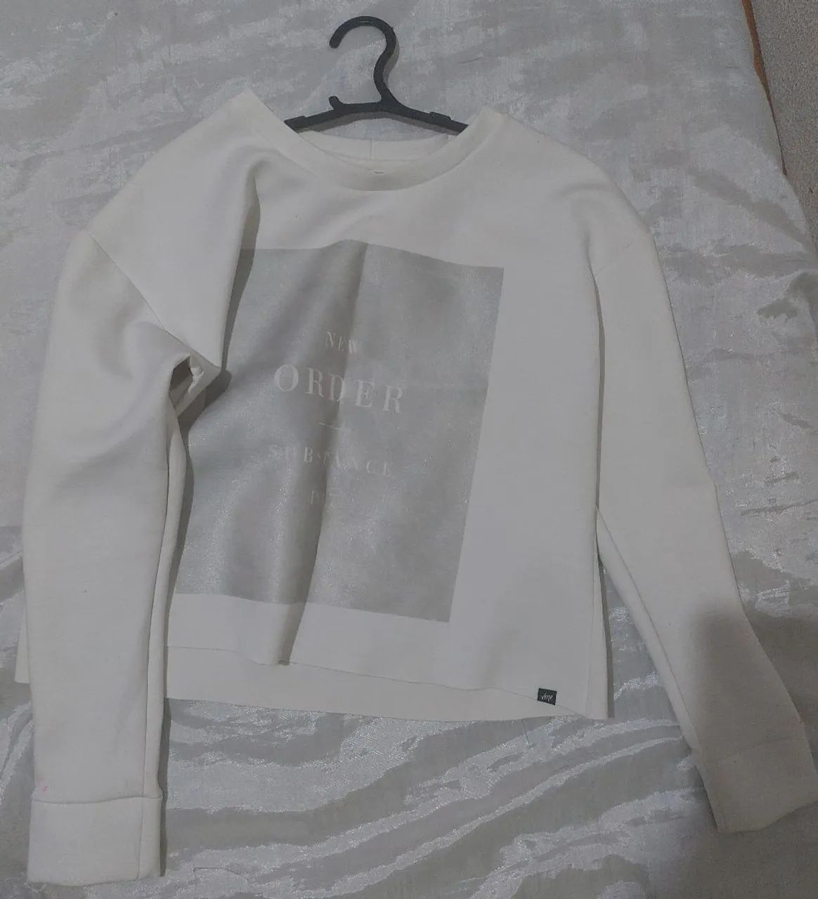 Moletom branco Veine com estampa 'New Order'