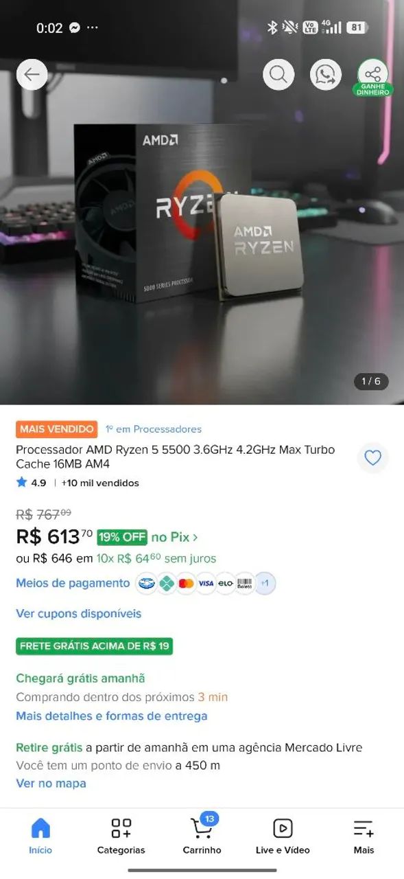 Processador Ryzen 5 5500 - Foto 2