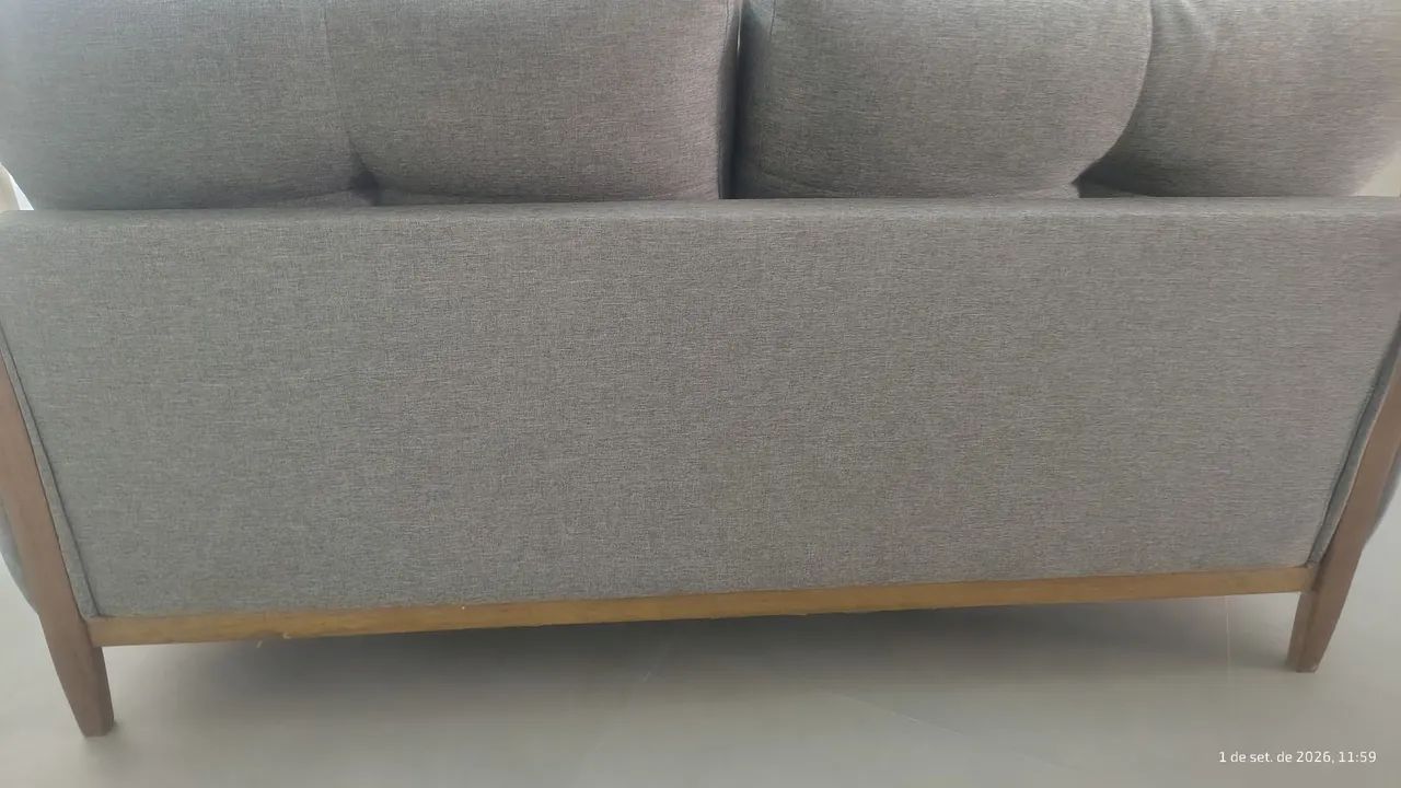 Sofá Arezzo tecido linho cinza  - Foto 5