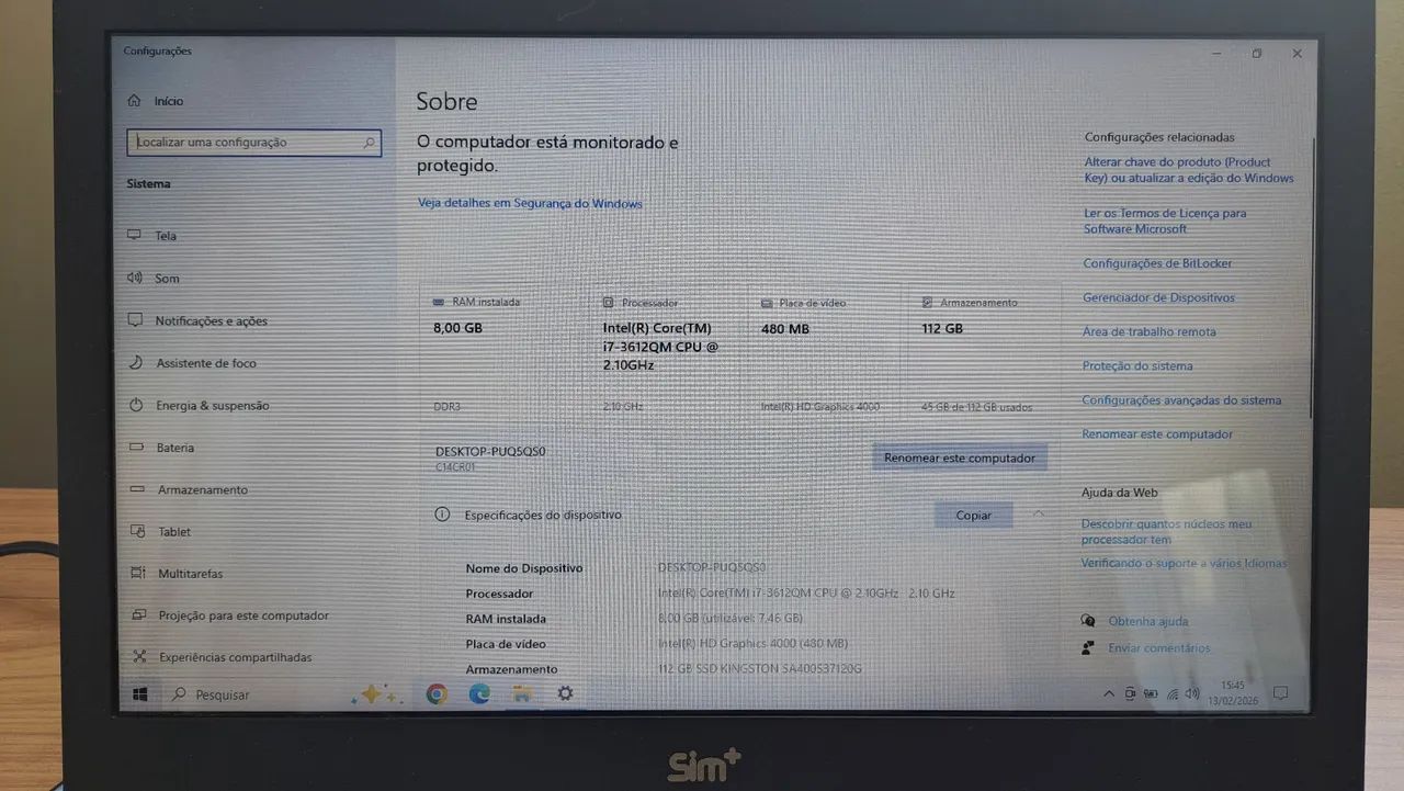 Notebook Sim Positivo I7 - Foto 2
