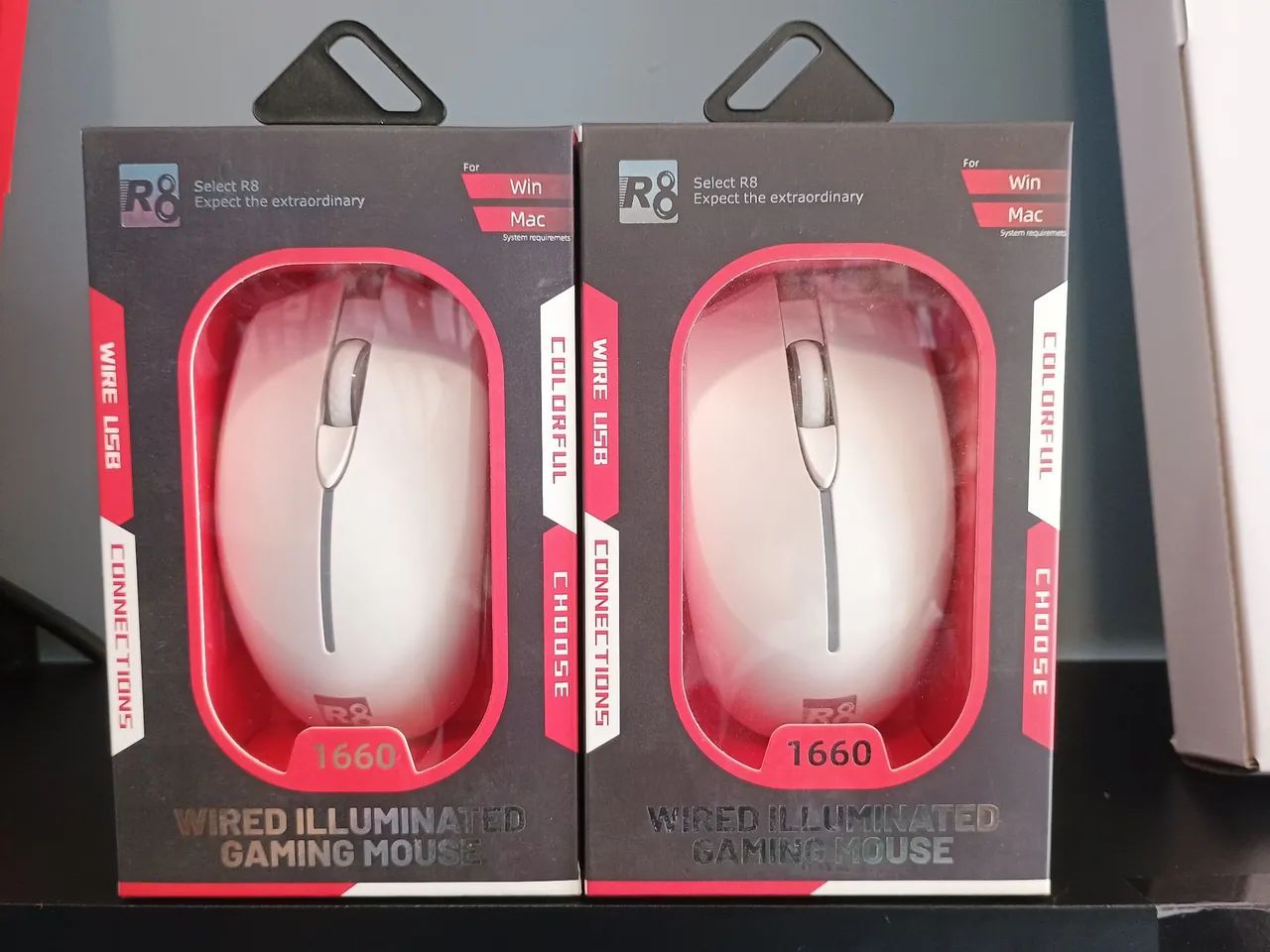 Mouse R8 1660, 1600 DPI BRANCO  - Foto 2