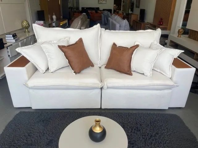 Sofá Cama Bege Sala Flex 2,30 m