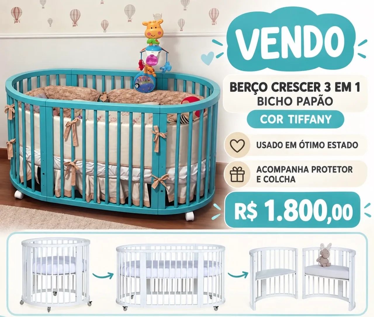 Berço bicho papão 