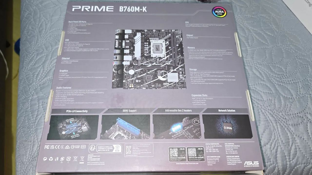 Placa mãe ASUS PRIME B760M-K DDR5 - Foto 3