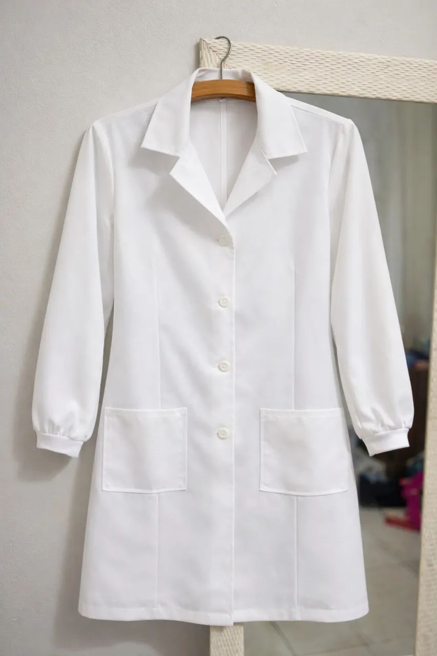 Jaleco branco feminino - Tamanho M