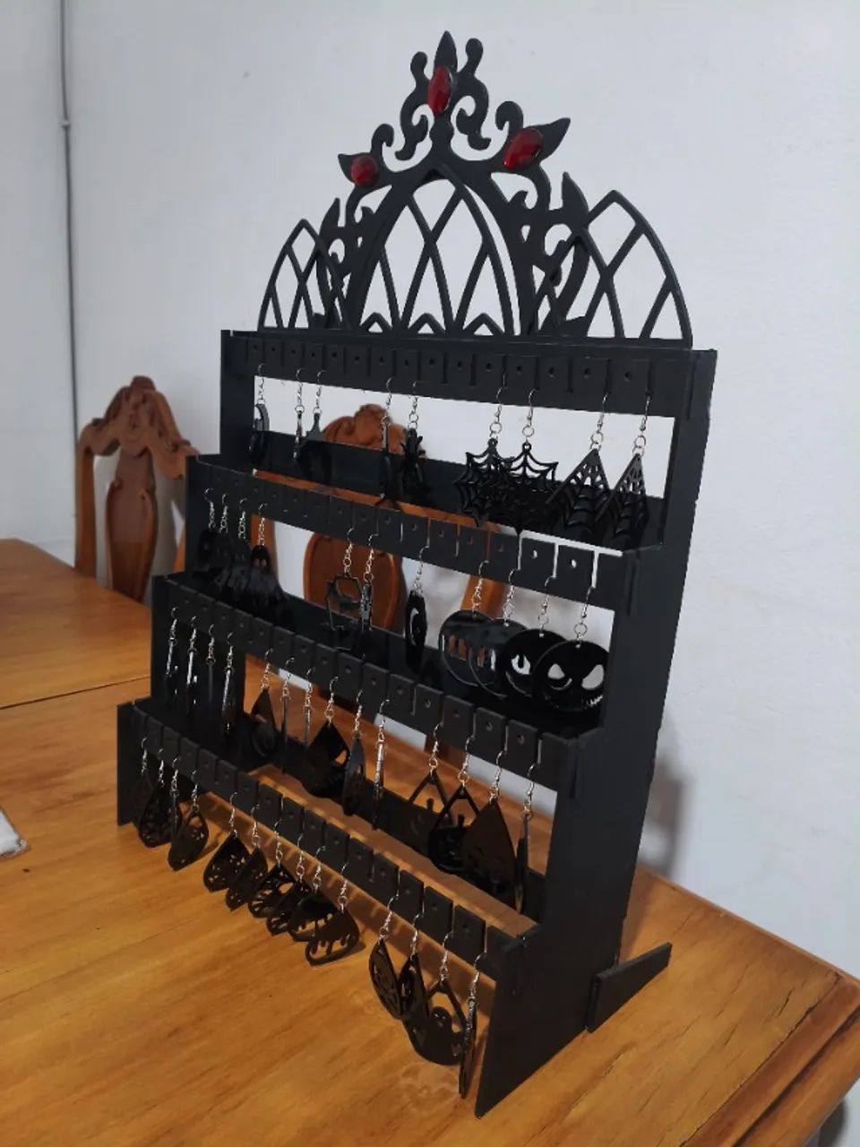 Expositor/Suporte/Organizador/Display de brincos de catedral gótica 
