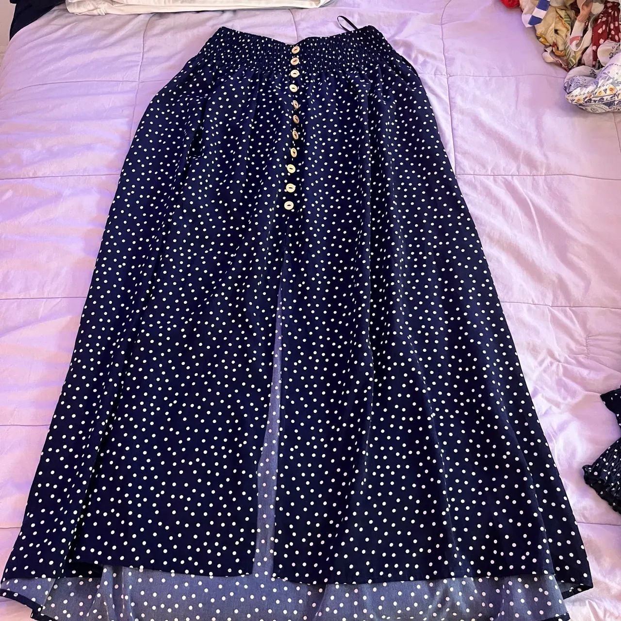 Conjunto top e saia longa azul marinho  - Foto 2