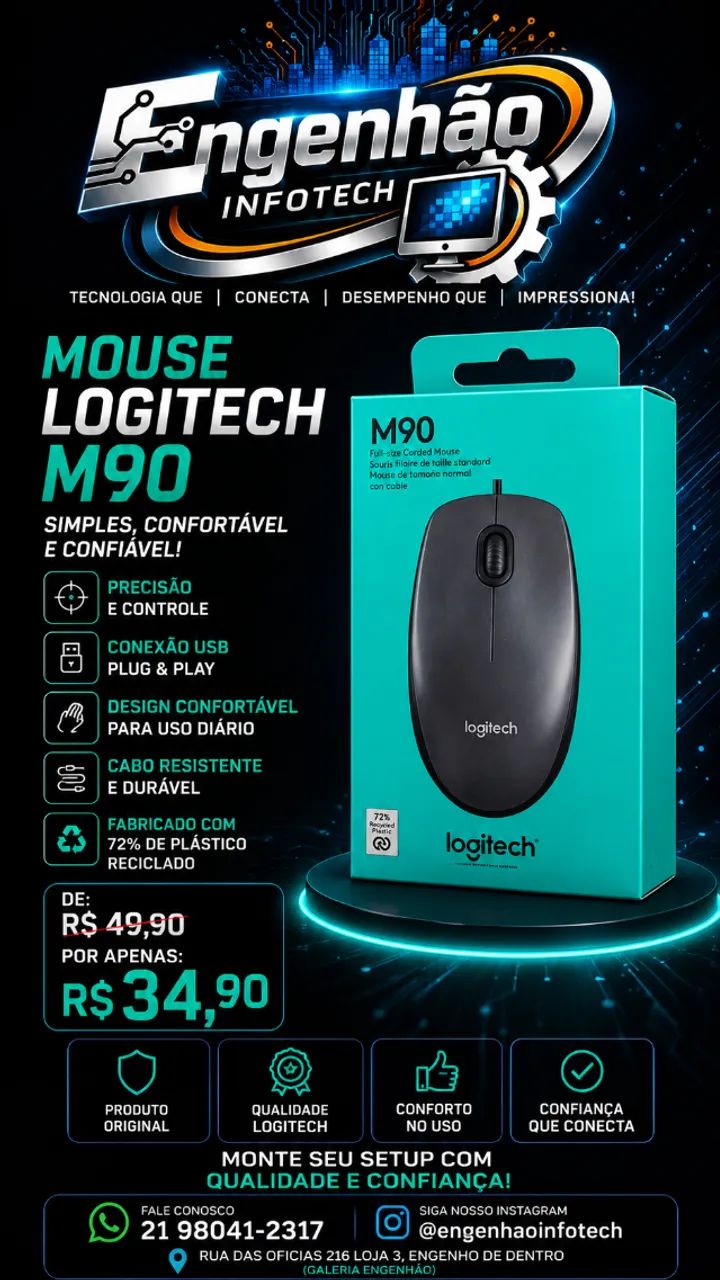Mouse usb Logitech m90