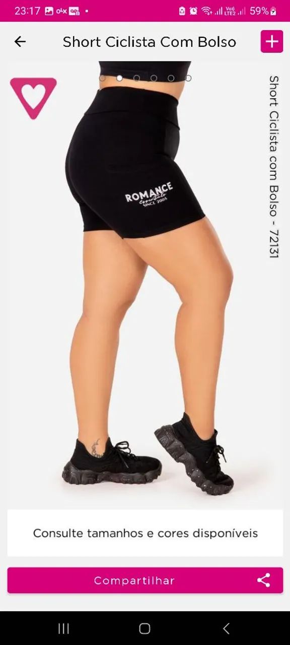 Short Ciclista Com Bolso - Romance - Foto 2