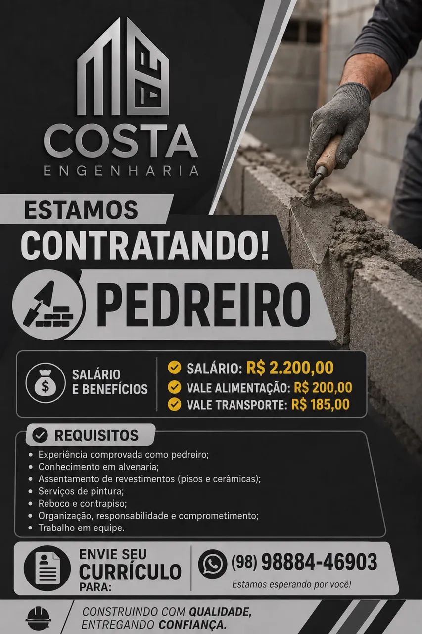 Vaga de Pedreiro 