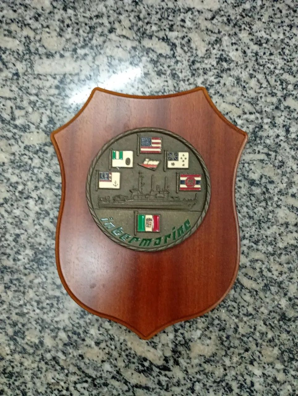 Placa comemorativa marinha 