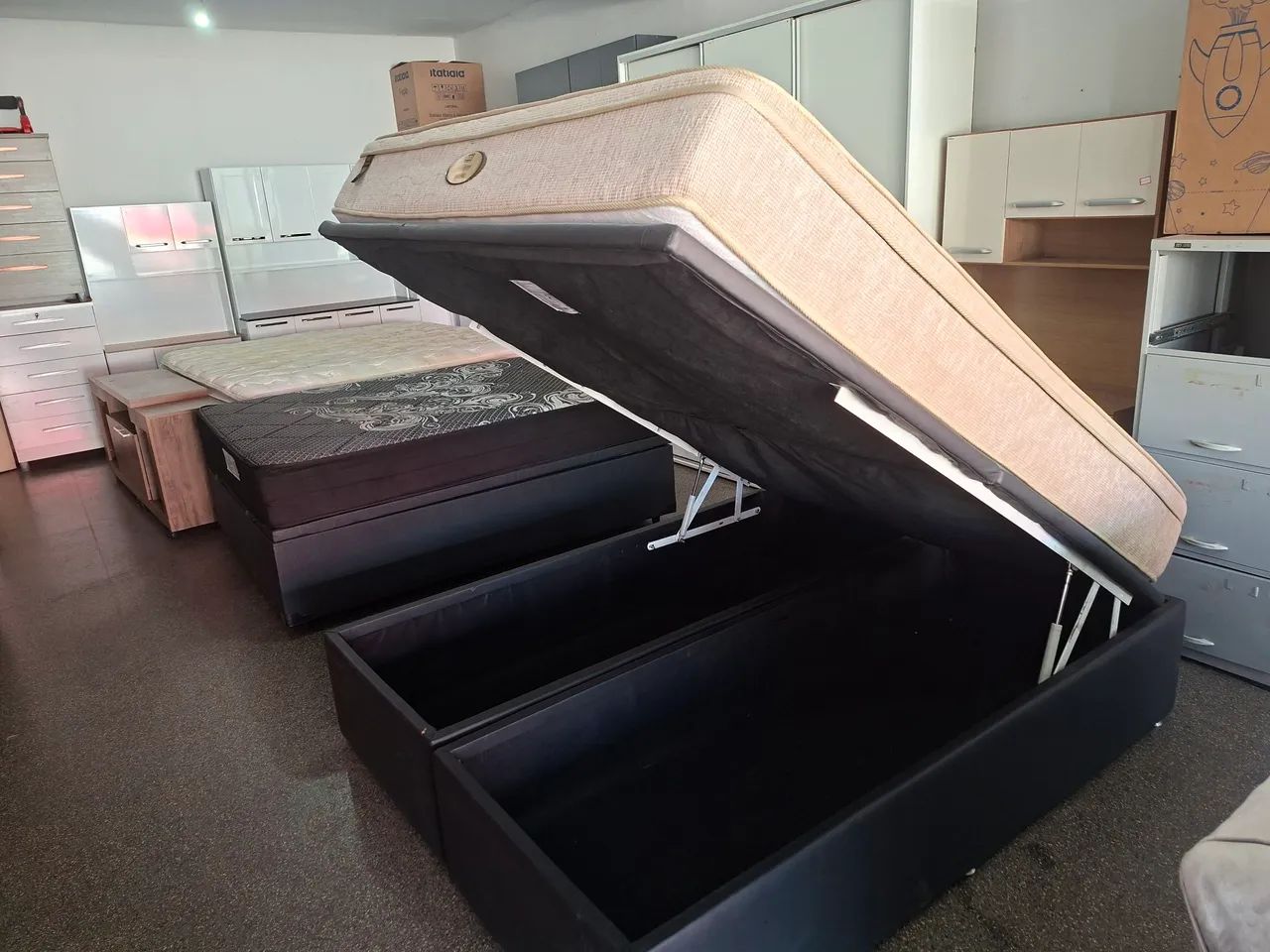 Cama box Queen size Bau simons molas ensacadas  - Foto 4