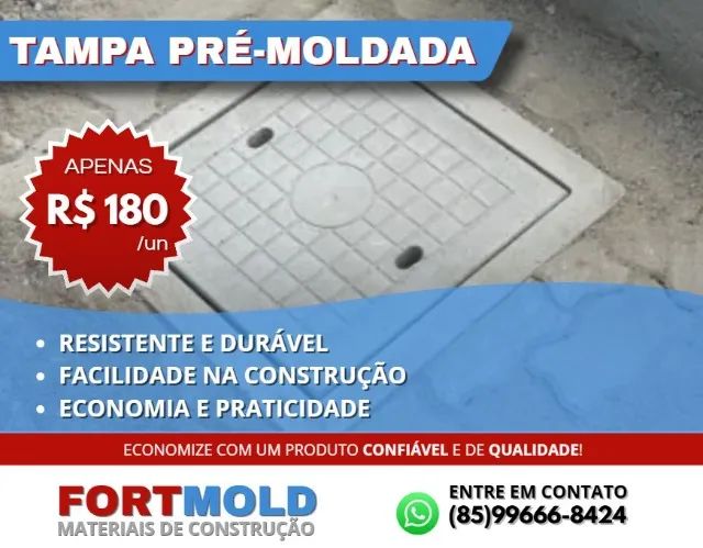 TAMPA PRÉ-MOLDADA