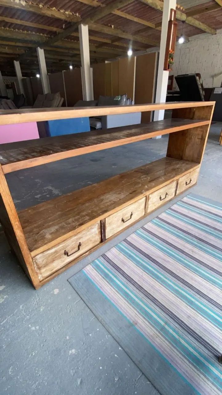 Mesa rack de madeira  - Foto 2