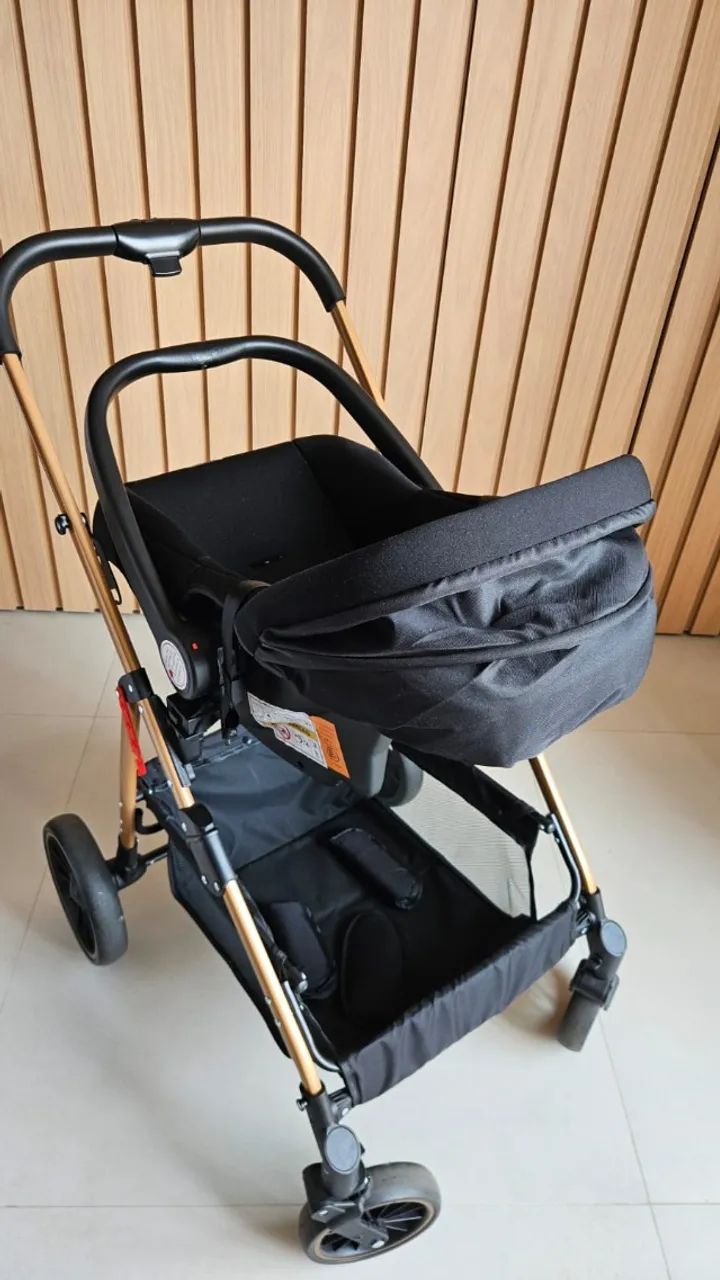Carrinho de bebê com moisés e bebê conforto - Foto 5