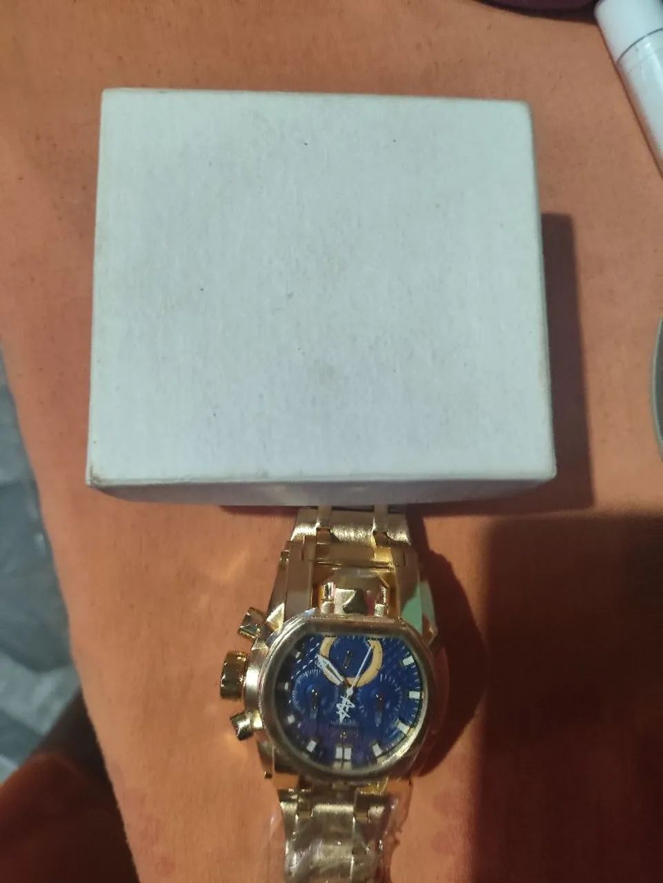 ? Invicta Reserve Bolt Zeus Magnum - Dourado com Mostrador Azul - Foto 2