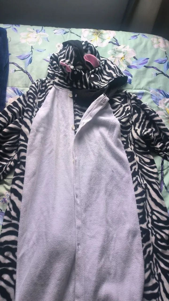 Pijama macacão de zebra - Foto 3