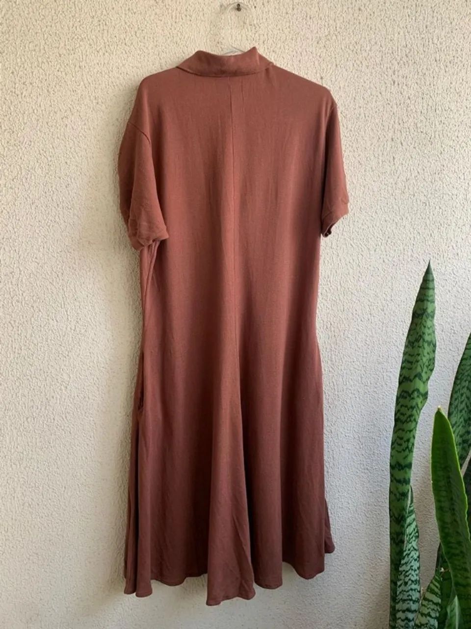 vestido polo lacoste marrom - tam. 38 - Foto 2
