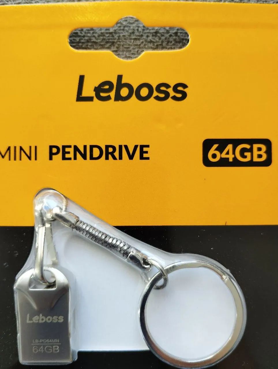Pendrive Mini 64gb Usb 2.0 Com Chaveiro Leboss - Lb-pd64mn - Foto 2