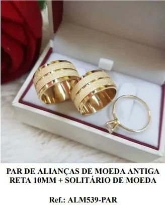 Alianças de Moeda Antiga Garantia Eterna - Foto 4