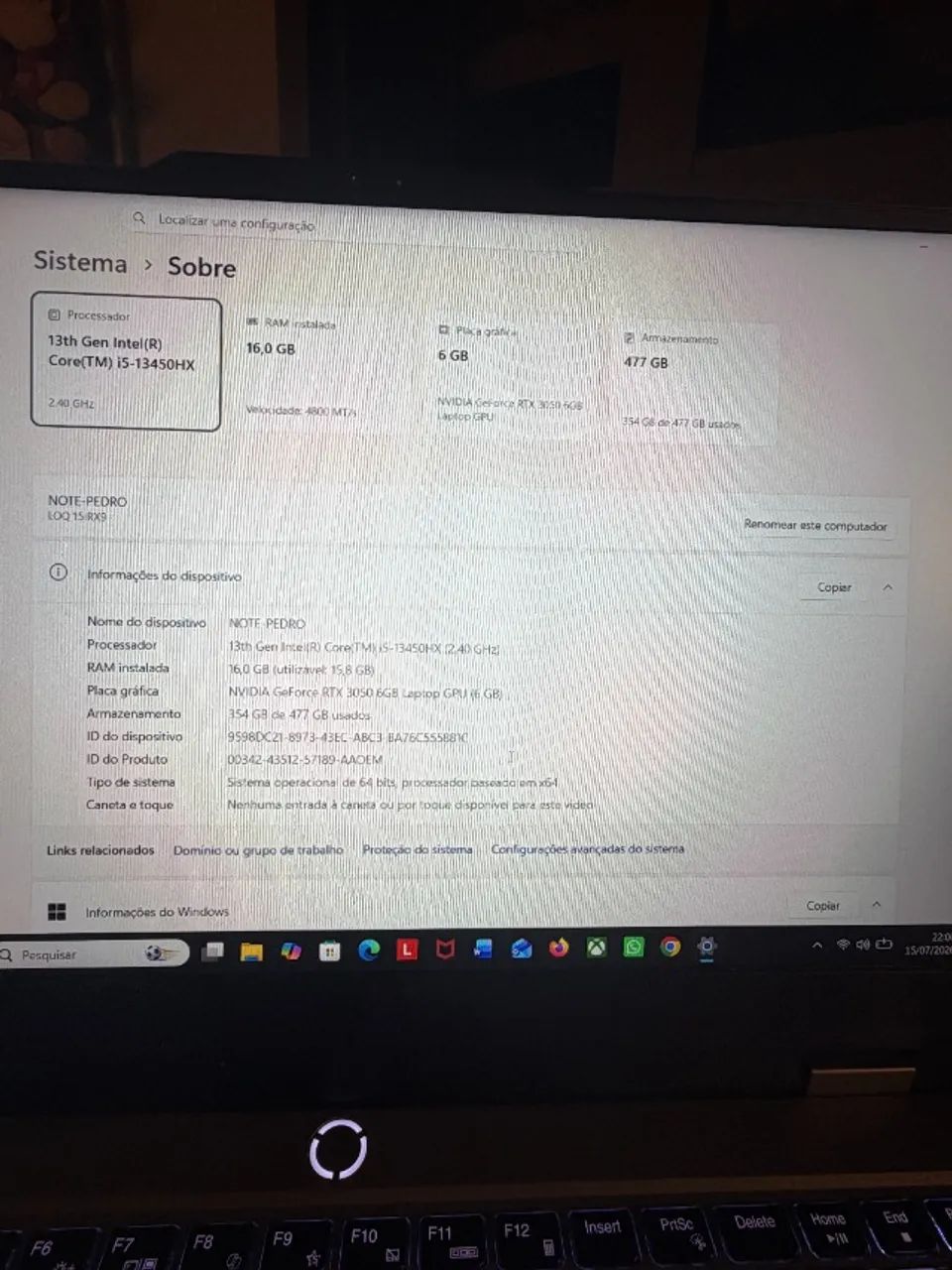 Notebook Lenovo LOQ 15IRX9 - Foto 4