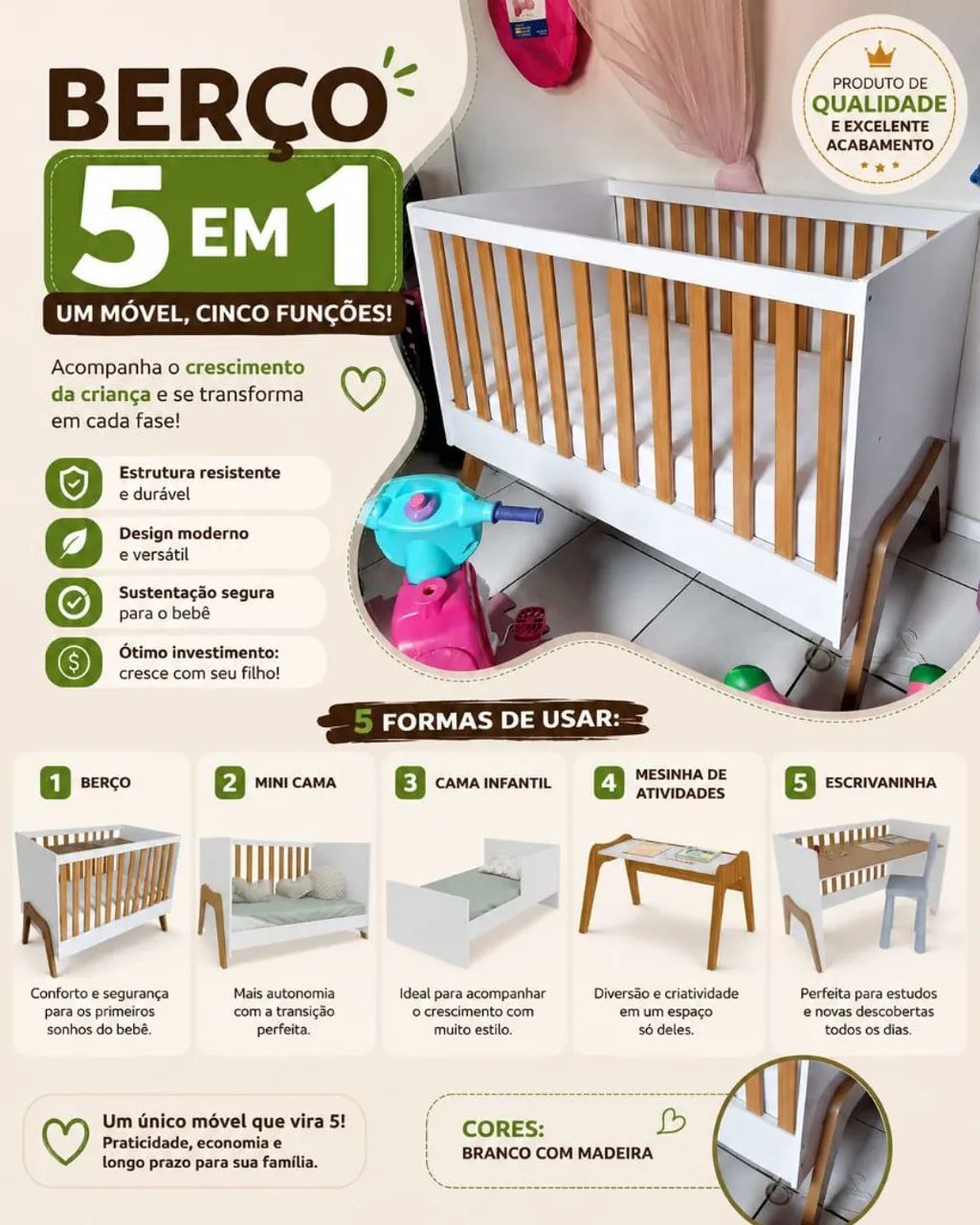 Berço 5 em 1