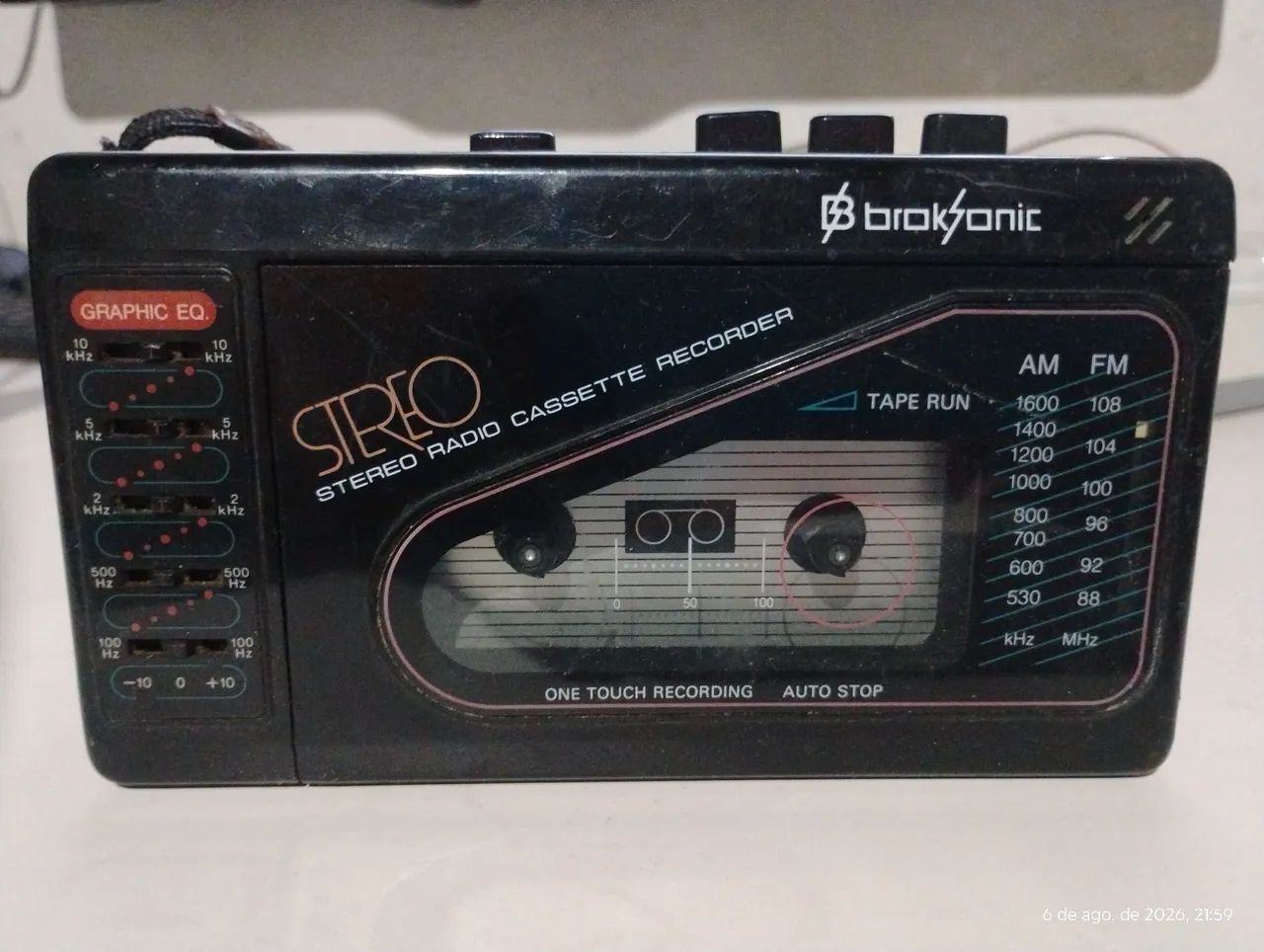 Walkman AM FM e cassete 
