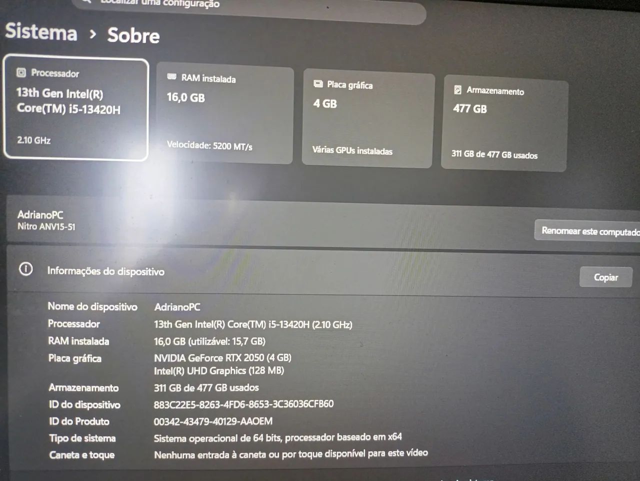  Notebook Gamer Acer Nitro V15 - Foto 2