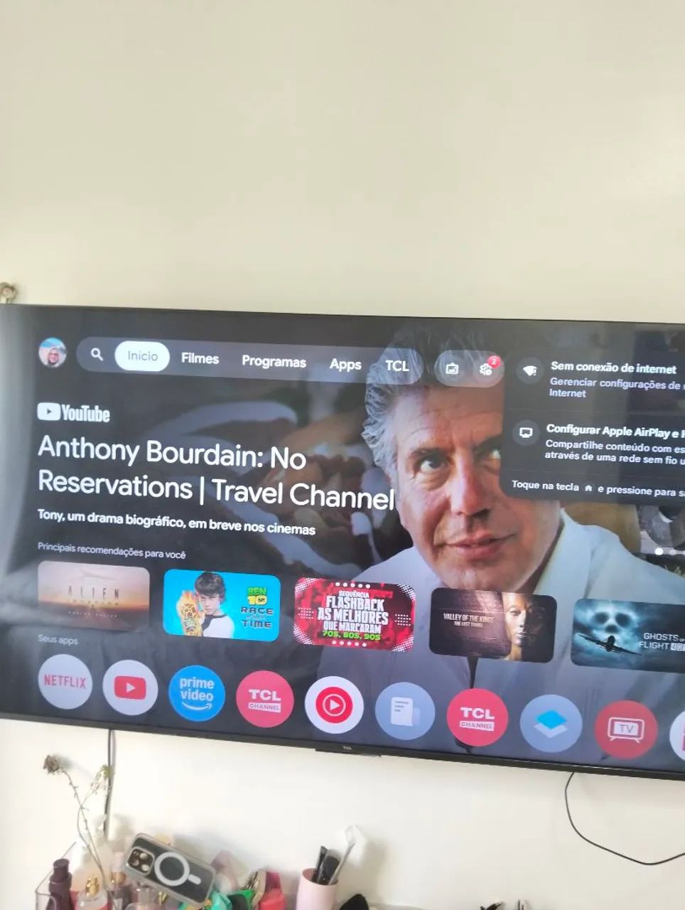 Vende-se TV TCL 65" 4K semi nova em perfeito estado - Foto 2