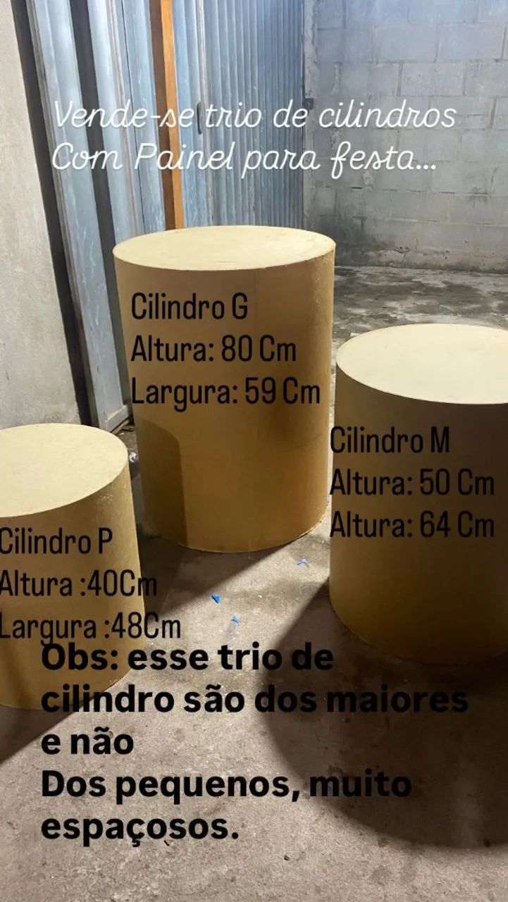 Trio de cilindros com Painel 
