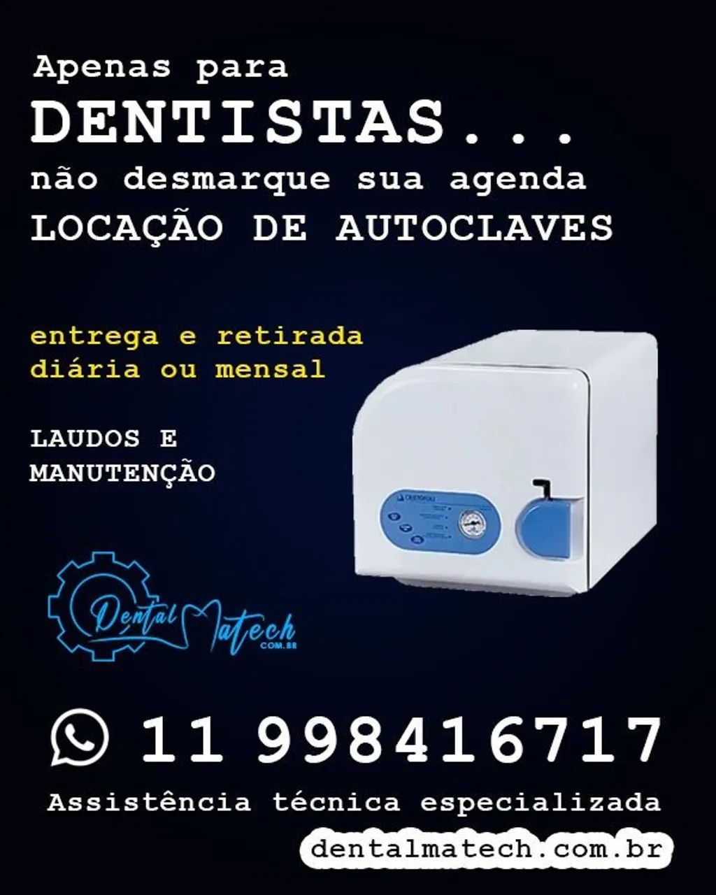 Autoclave 12 Litros - LOCAÇÃO