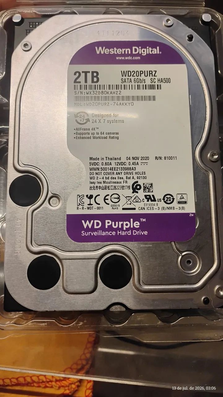 HD Western Digital Purple 2 TB 