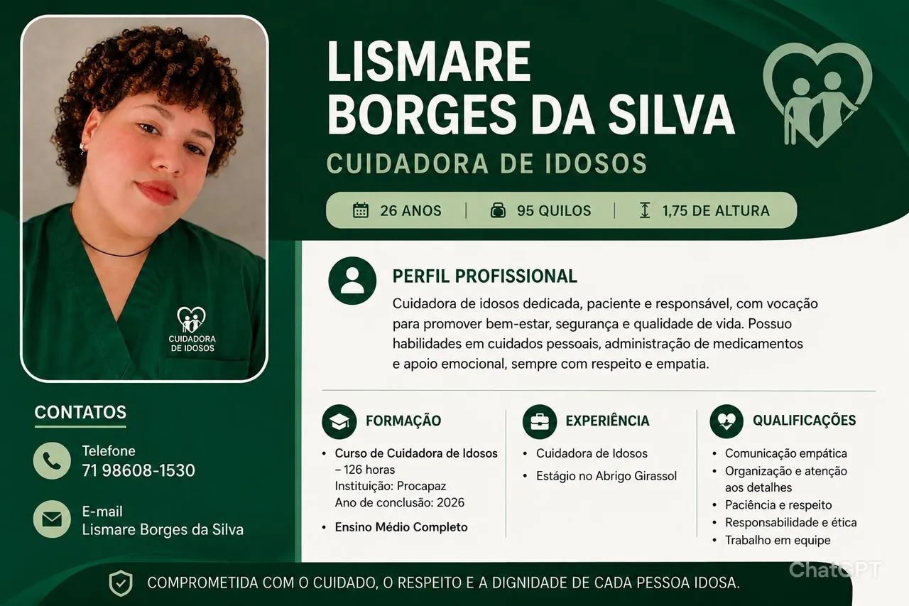 Cuidadora De Idosos - Home care