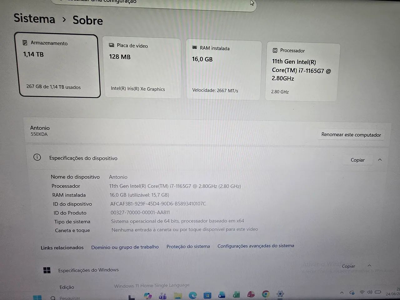 Notebook Samsung I7 16GB RAM TB SSD - Foto 5