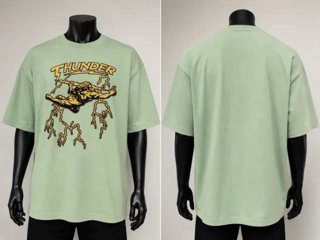 [USADA 1 VEZ] Camiseta Thunder God verde - M