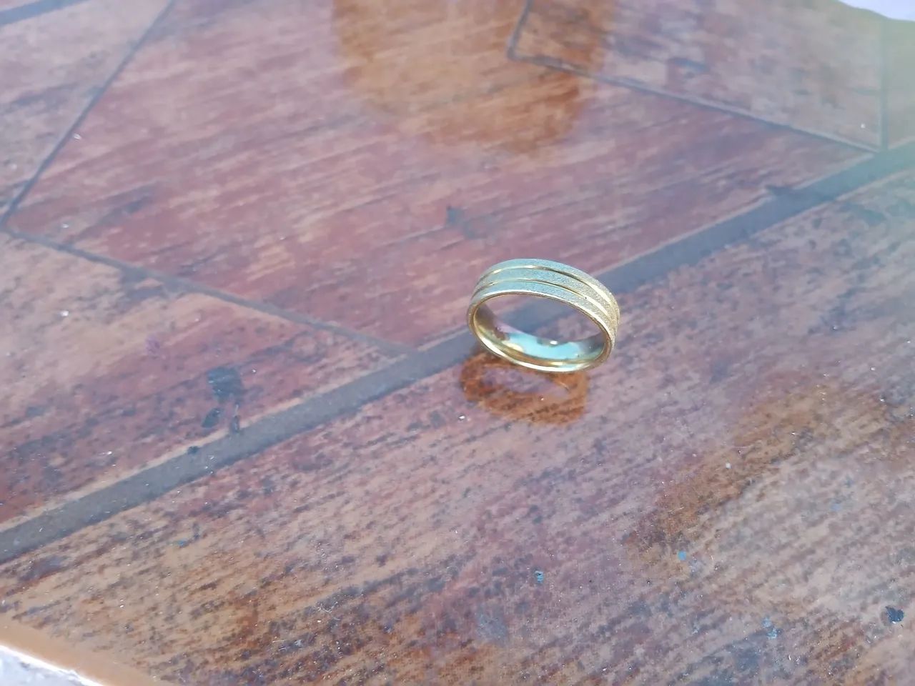 Anel banhado a ouro  - Foto 5