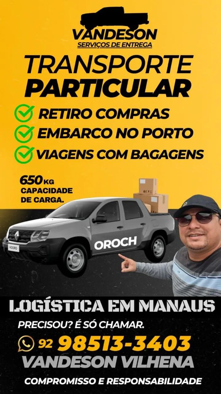 Frete, Entregas e Motorista Particular
