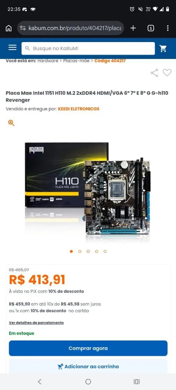 Kit placa mãe h110 + processador Intel i5 7500 + coller  - Foto 4