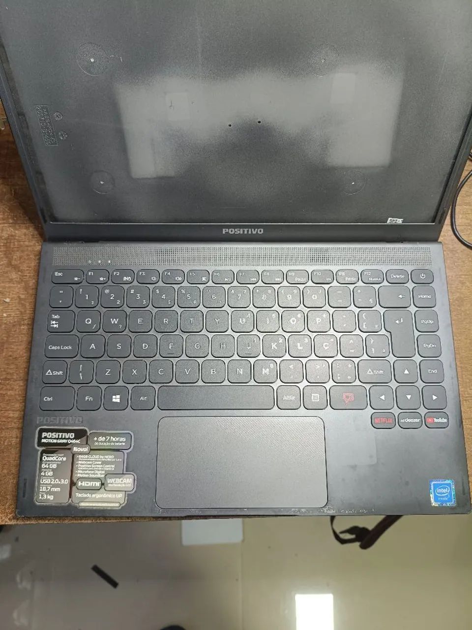 Notebook positivo motion Gray Q464C S/tela