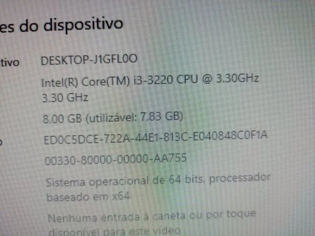 CPU LENOVO CORE I3 2120 COM 8 GIGAS SSD 120 GIGAS - Foto 2